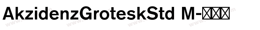 AkzidenzGroteskStd M字体转换